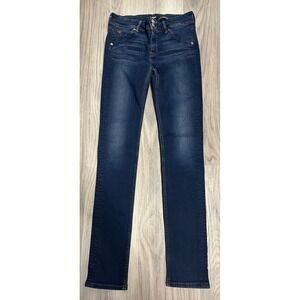 Hudson Beth Baby Bootcut Jeans Womens 27 Dark Wash Indigo Flap Pocket Stretch